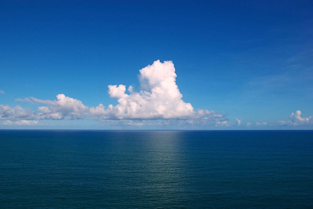 Clouds over the Atlantic ocean