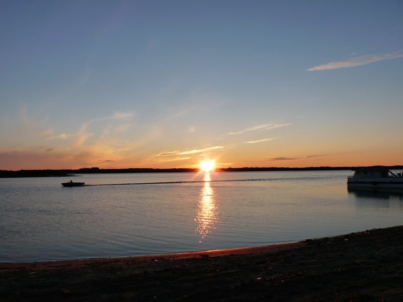 Sunset on the water