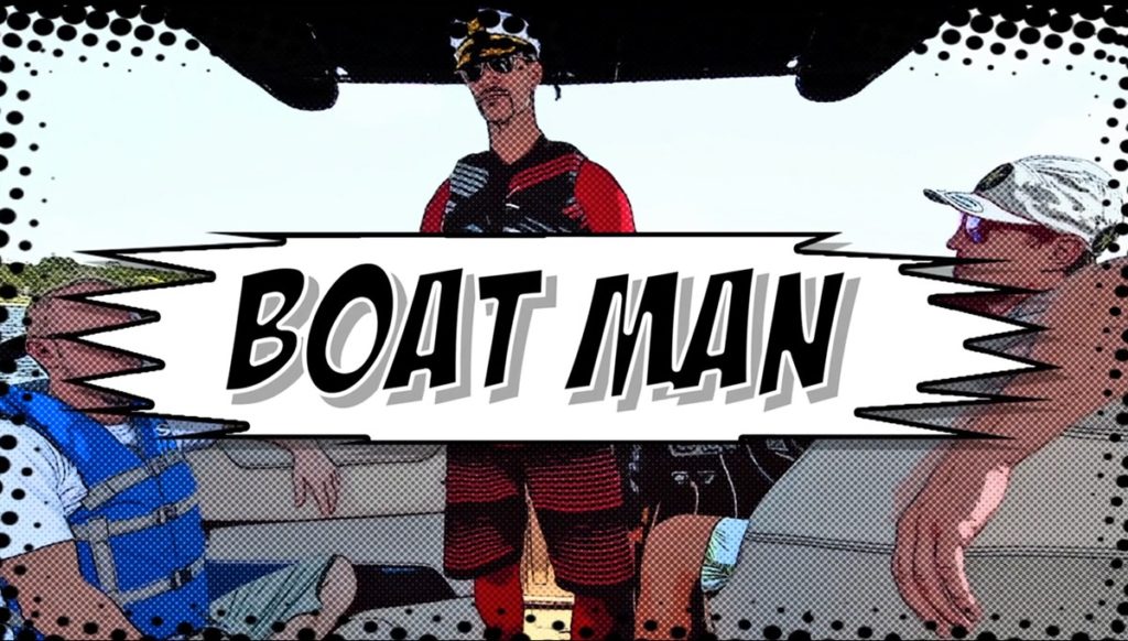 Boat man illustration
