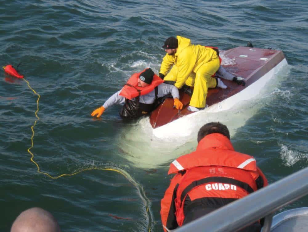 capsized boat