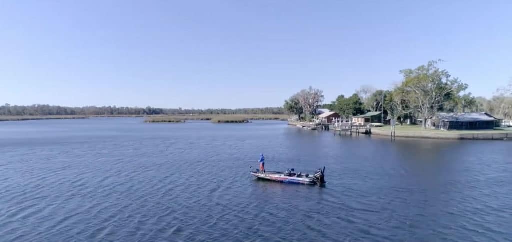 Angler out on the water