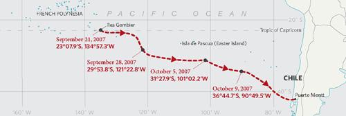 Sailing map chart