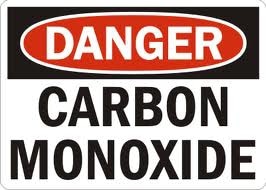 carbon monoxide warning sign