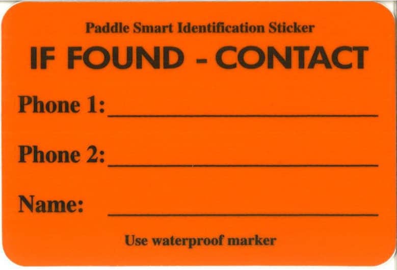 If Found sticker for unmanned vessel