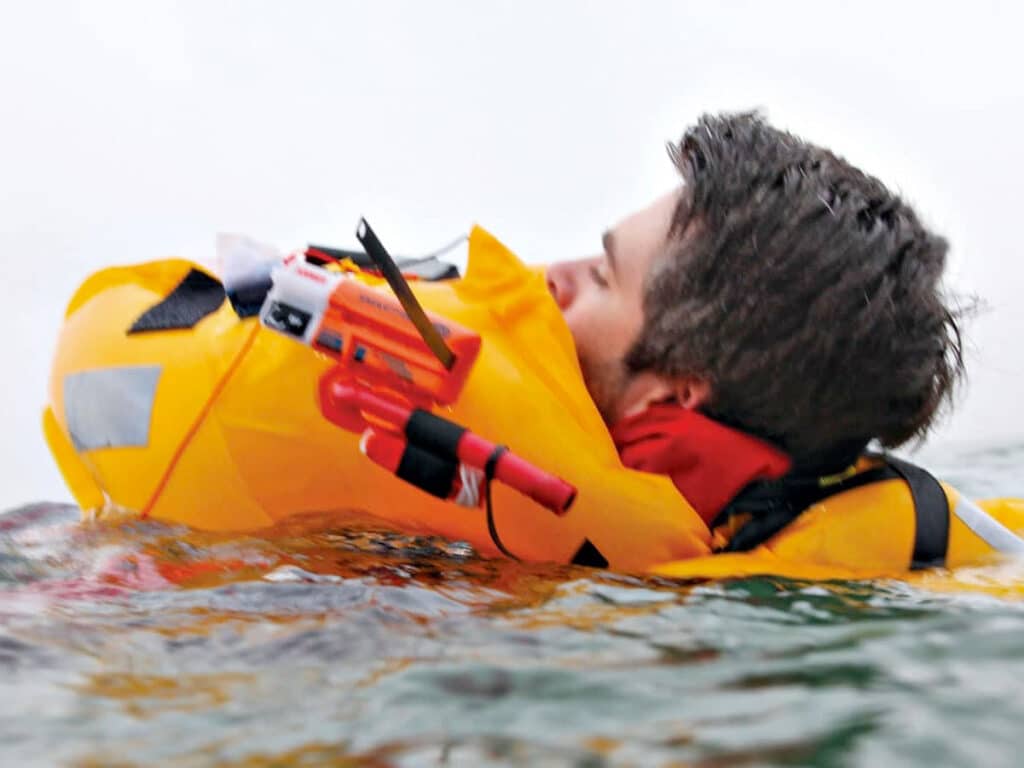 McMurdo SmartFind S20 attached to a life jacket