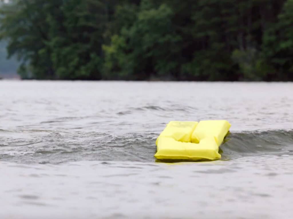 Child slips out of life jacket